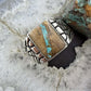 Native American Sterling Silver Ribbon Boulder Turquoise Ring Size 12 For Men