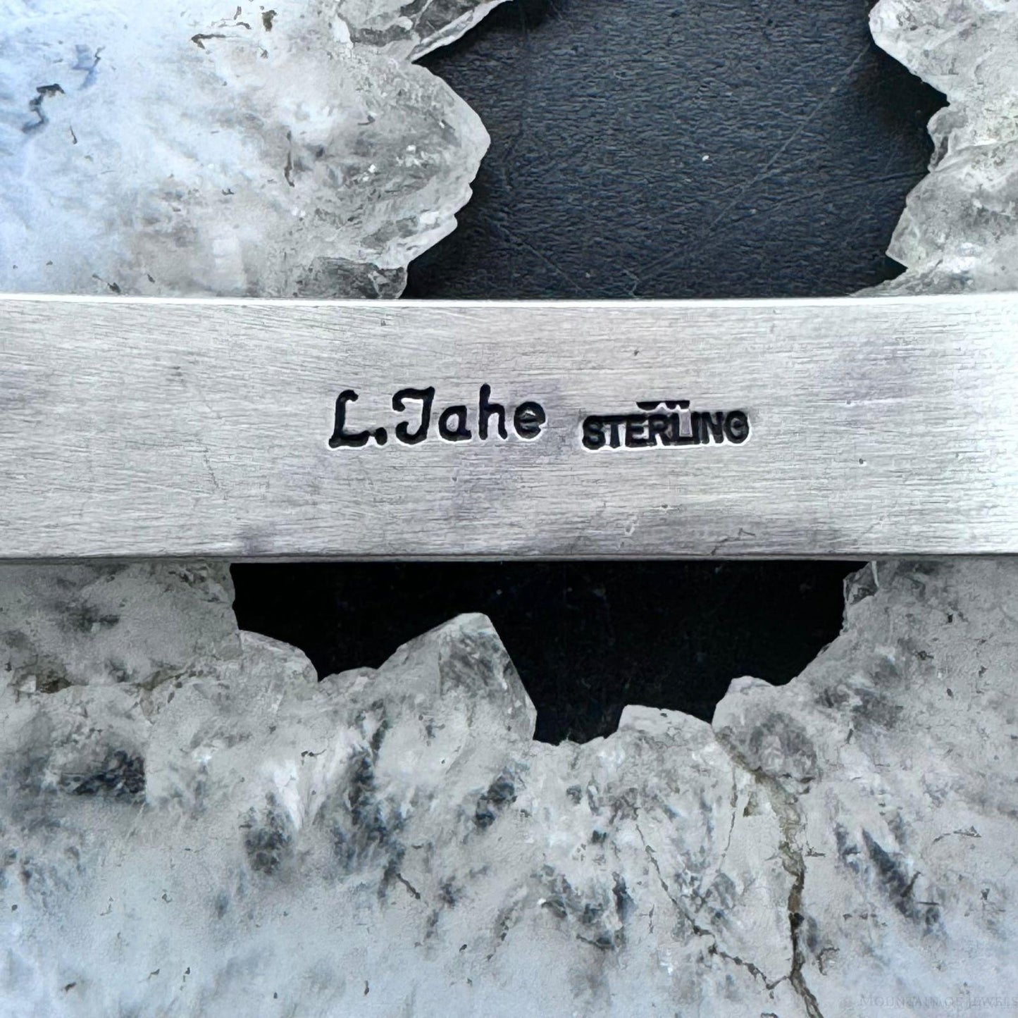 Leander Tahe Native American Sterling Silver 3D Geometric Unisex Cuff Bracelet