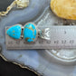 Native American Sterling Silver 2 Turquoise Decorated Pendant For Women