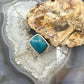 Sterling Silver Southwestern Style Rectangle Chrysocolla Ring Size 8.75 For Women