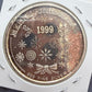 Vintage US 1999 One Troy Ounce .999 Fine Silver Holiday Theme #102525-5HXPE
