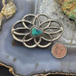 Vintage Nellie Tso Native American Silver Turquoise Sand Cast Brooch For Women