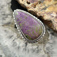 Sterling Silver Southwestern Style Teardrop Stichtite Ring Size 7 For Women
