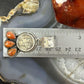 Genuine 1918 90% Silver Mercury Dime Coin w/Teardrop Orange Spiny Oyster Pendant