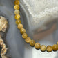 Sterling Silver 6mm Round Golden Tiger's Eye Beads 20" Necklace For Women