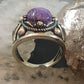 Carolyn Pollack Southwestern Style Sterling Silver Charoite Decorated Ring For Women