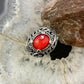 Carolyn Pollack Sterling Silver Oval Red Coral & Faceted Quartz Decorated Doublet Ring For Women