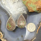 Sterling Southwestern Style Teardrop Turquoise Dangle Earrings For Women #2