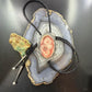 Sterling Silver Southwestern Style Oval Large Rhodochrosite Bolo Tie For Men