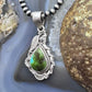 Sterling Silver Southwestern Style Teardrop Sonora Gold Turquoise Decorated Pendant For Women