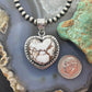 Sterling Silver Southwestern Style Wild Horse Heart Pendant For Women