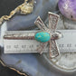 Gary Custer Navajo Sterling Silver Tufa Cast Turquoise Dragonfly Unisex Pendant