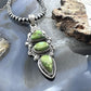 Sterling Silver Southwestern Style 3 Sonora Gold Turquoise Decorated Pendant For Women