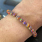 Sterling Silver 6mm Mexican Calcite Beads Bracelet For Women