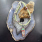 Rayland & Patty Edaakie Zuni Sterling Silver Gaspeite & Multi Gemstone Inlay Pendant w/Necklace For Women