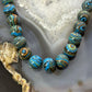Sterling Silver 10mm Mexican Calcite Beads 16" Necklace For Women