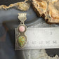 Sterling Silver Southwestern Style Pink Conch & Turquoise Pendant For Women #1