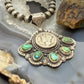Sterling Silver Southwestern Style 1941 Mercury Dime & Sonora Gold Turquoise Pendant