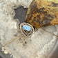 Sterling Silver Southwestern Style Teardrop Golden Hill Turquoise Ring Size 5 For Women