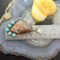 Sterling Silver Southwestern Style Dendritic Jasper & Turquoise Pendant For Women