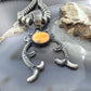 Eva & Linberg Billah Sterling Silver Orange Spiny Oyster Decorated  Unisex Naja Pendant
