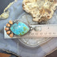 Sterling Silver Southwestern Style Large Turquoise & Spiny Oyster Pendant For Women