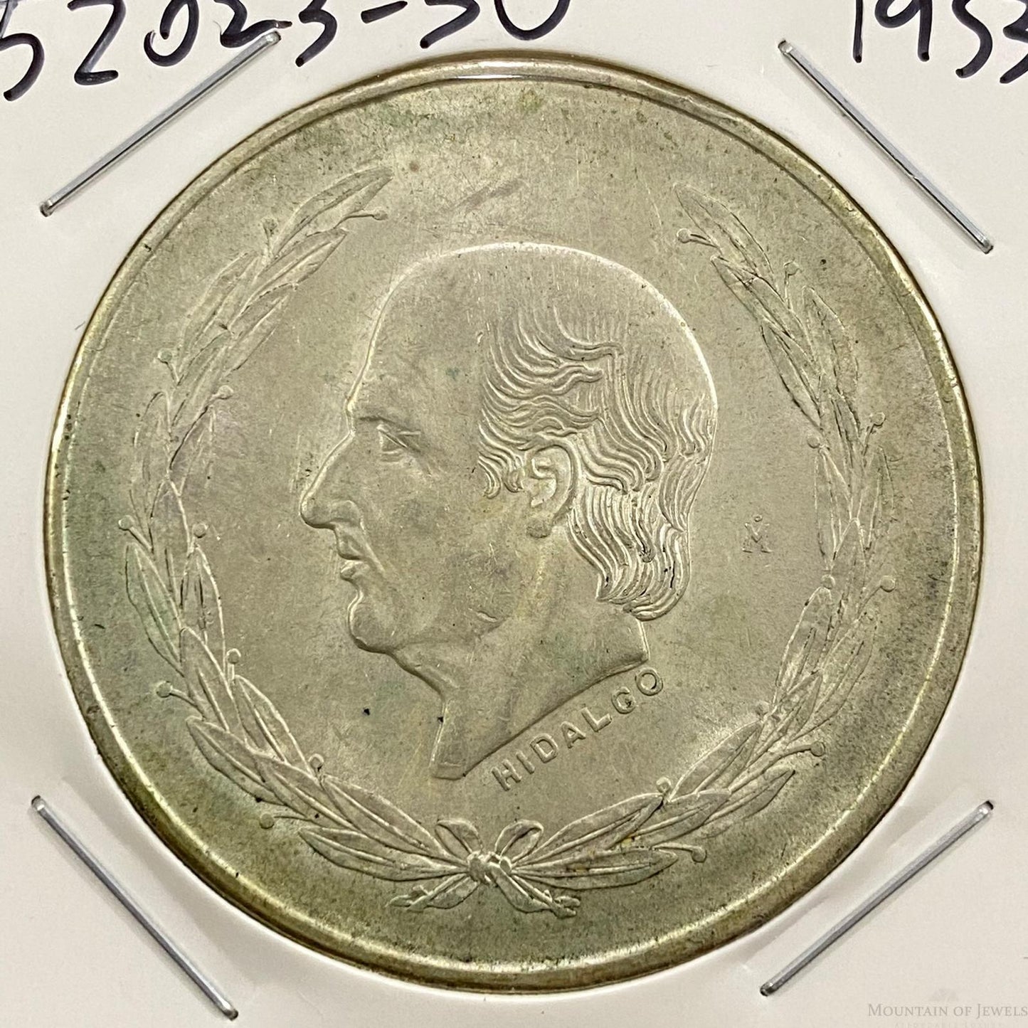1953 Mexico 5 Pesos .720 Silver Coin #52023-3U