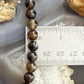 Sterling Silver Southwestern Style 8mm Smoky Onyx Beads 20" Necklace For Women