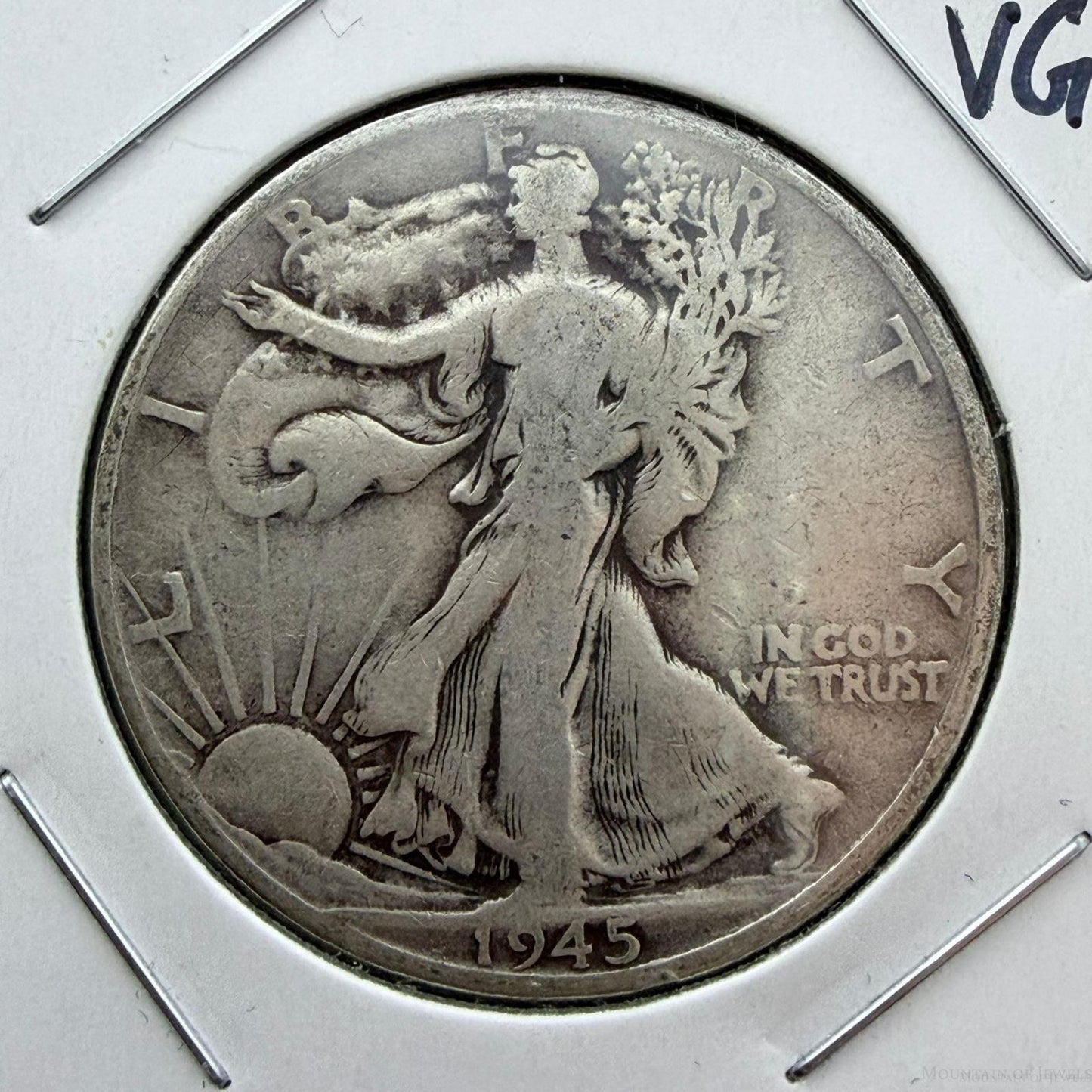 1945 US Walking Liberty Half Dollar 90% Silver VG-F #121725-10E