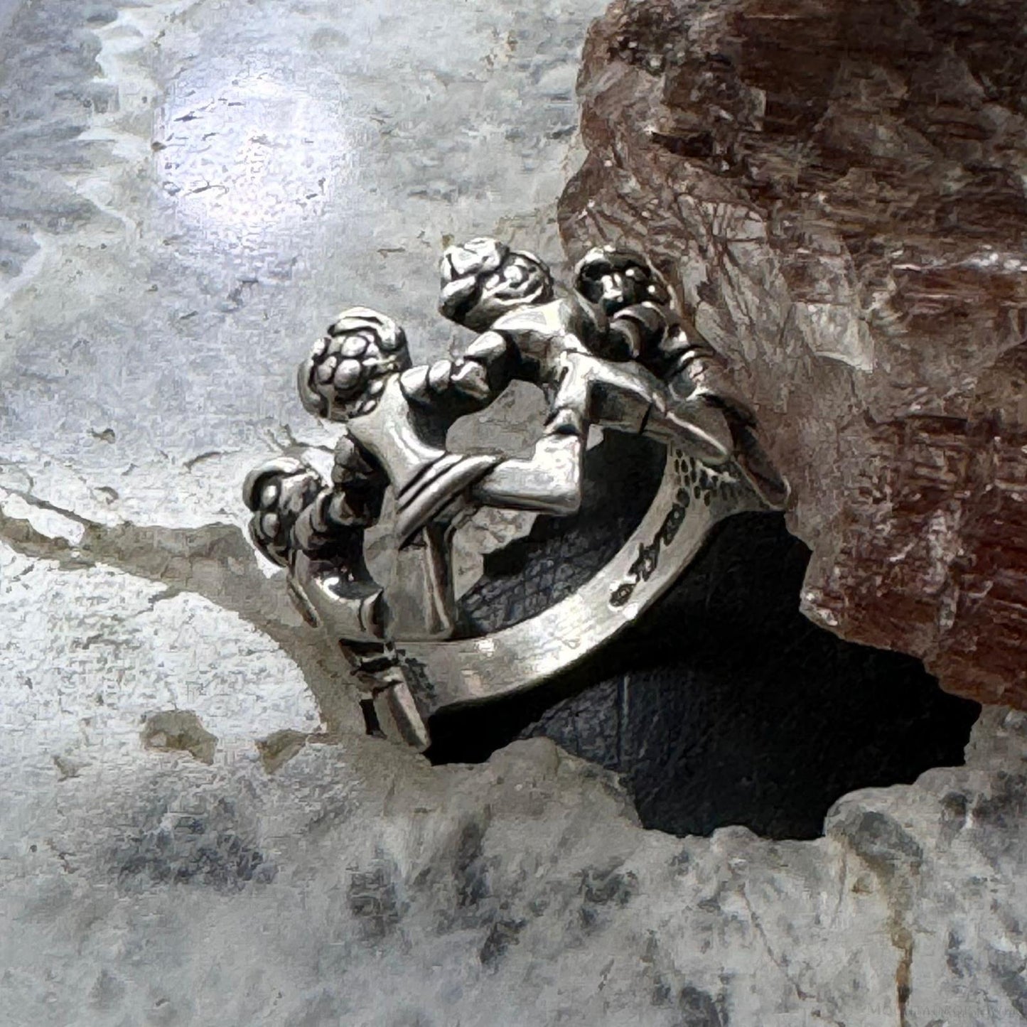 Carolyn Pollack Sterling Silver Dancing Figures Ring For Women with Size Variety