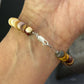 Sterling Silver Mokaite Jasper Beads 8" Bracelet For Women