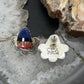 Clifton Aguilar Sterling Silver Teardrop Multistone Inlay Stud Earrings For Women