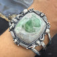 Sterling Silver Southwestern Style Square Variscite Decorated Bracelet For Women