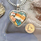 Sterling Silver Southwestern Style Spiny Oyster Turquoise Heart For Women