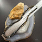 Sterling Silver Southwestern Style 8mm Smoky Onyx Beads 20" Necklace For Women