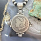 Genuine 90% Silver 1882 US Morgan Dollar Decorated Unisex Pendant