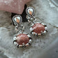 Carolyn Pollack Sterling Silver Round Rhodochrosite Decorated Dangle Earrings For Women