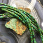 Native American Green Turquoise Beads 4mm w/10 Navajo Pearl Beads 18" Necklace