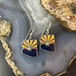 Carolyn Pollack Sterling Silver Arizona Enamel Double Sided Dangle Earrings For Women