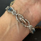 Carolyn Pollack Sterling Silver 6 Faceted Blue Topaz Link Bracelet For Women