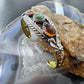 Carolyn Pollack Sterling Silver & Brass Turquoise & Amber Decorated Bracelet For Women