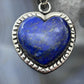 Sterling Silver Southwestern Style Lapis Heart Decorated Pendant For Women