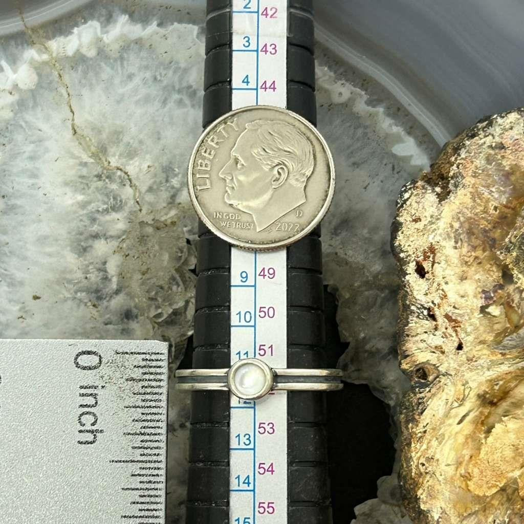 Carolyn Pollack Sterling Silver Rounded Moonstone Slim Ring For Women