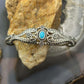 Carolyn Pollack Sterling Silver Turquoise Leaves & Floral Decorated Bracelet For Women