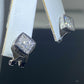 18K White Gold Diamond Stud Earrings for Women