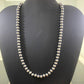 Navajo Pearl Beads 6 mm Sterling Silver Necklace Length 18" For Women