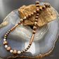 Southwestern Style 4.5-9mm Copper Navajo Pearl & Cylinder w/Freshwater Pearl 20" Necklace For Women