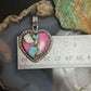 Sterling Silver Southwestern Style Cotton Candy Heart Pendant For Women #6