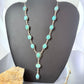Sterling Silver Southwestern Style Mohave Turquoise Lariat 18"-20" Necklace For Women