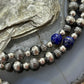 Carolyn Pollack Sterling Silver Decorated 4mm-8mm with Lapis Beads Necklace For Women
